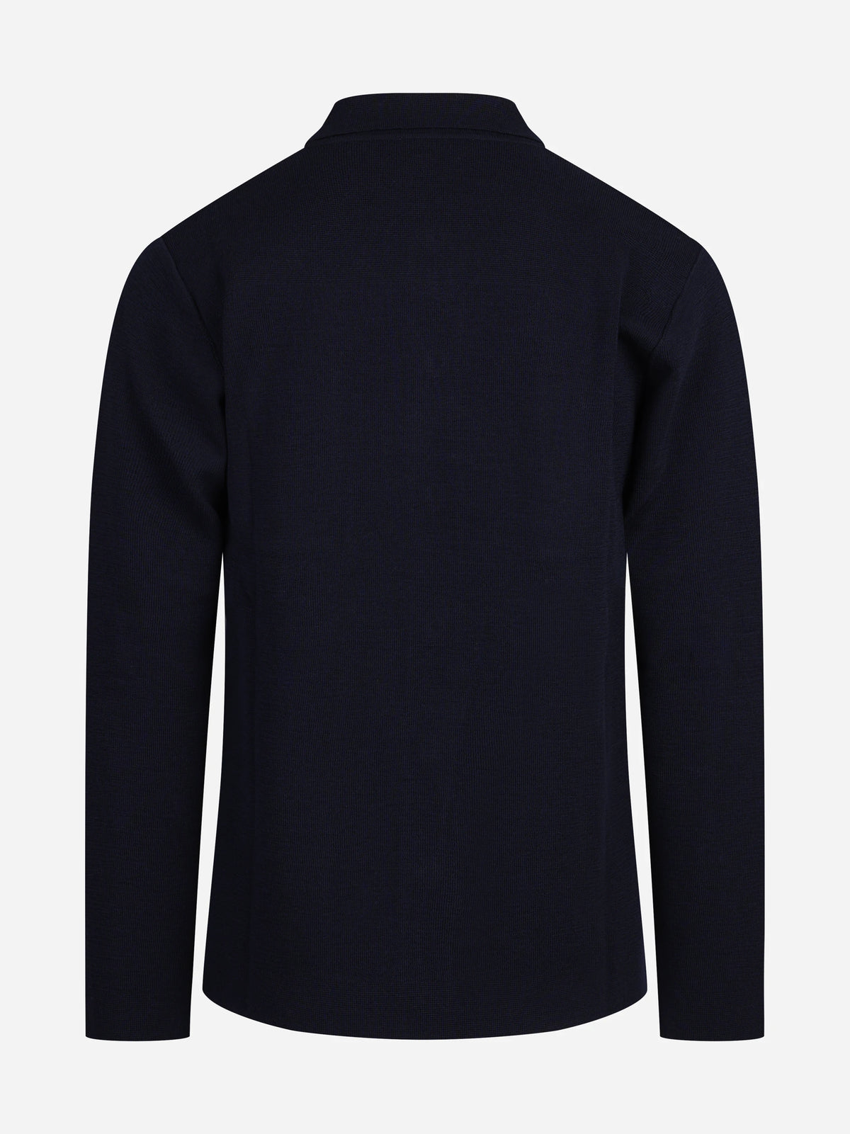 Cardigan camicia in lana blu - dettaglio del prodotto