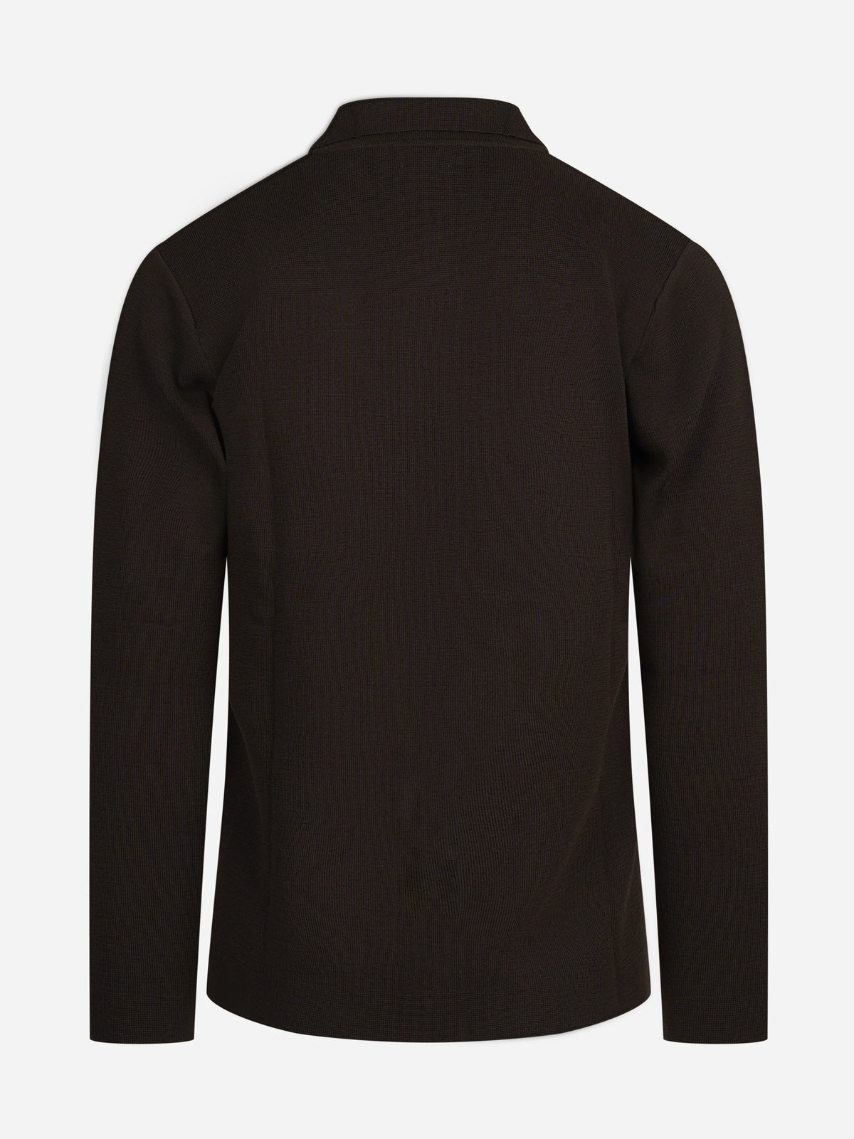 Cardigan camicia in lana testa di moro - dettaglio del prodotto