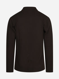 Cardigan camicia in lana testa di moro - dettaglio del prodotto