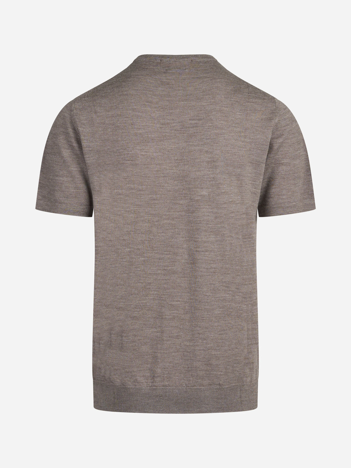 Maglia a maniche corte in lana beige - dettaglio del prodotto