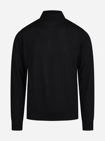 Lupetto in lana Merino nero - vista frontale
