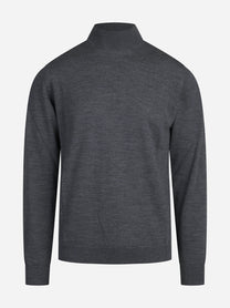 Lupetto in lana Merino grigio - vista frontale