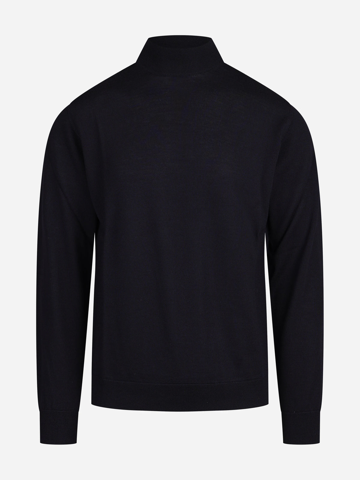 Lupetto in lana Merino blu - vista frontale