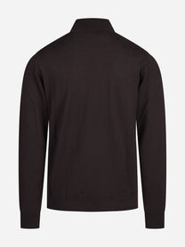 Lupetto in lana Merino marrone - dettaglio del prodotto