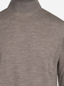 Lupetto in lana Merino beige - vista posteriore