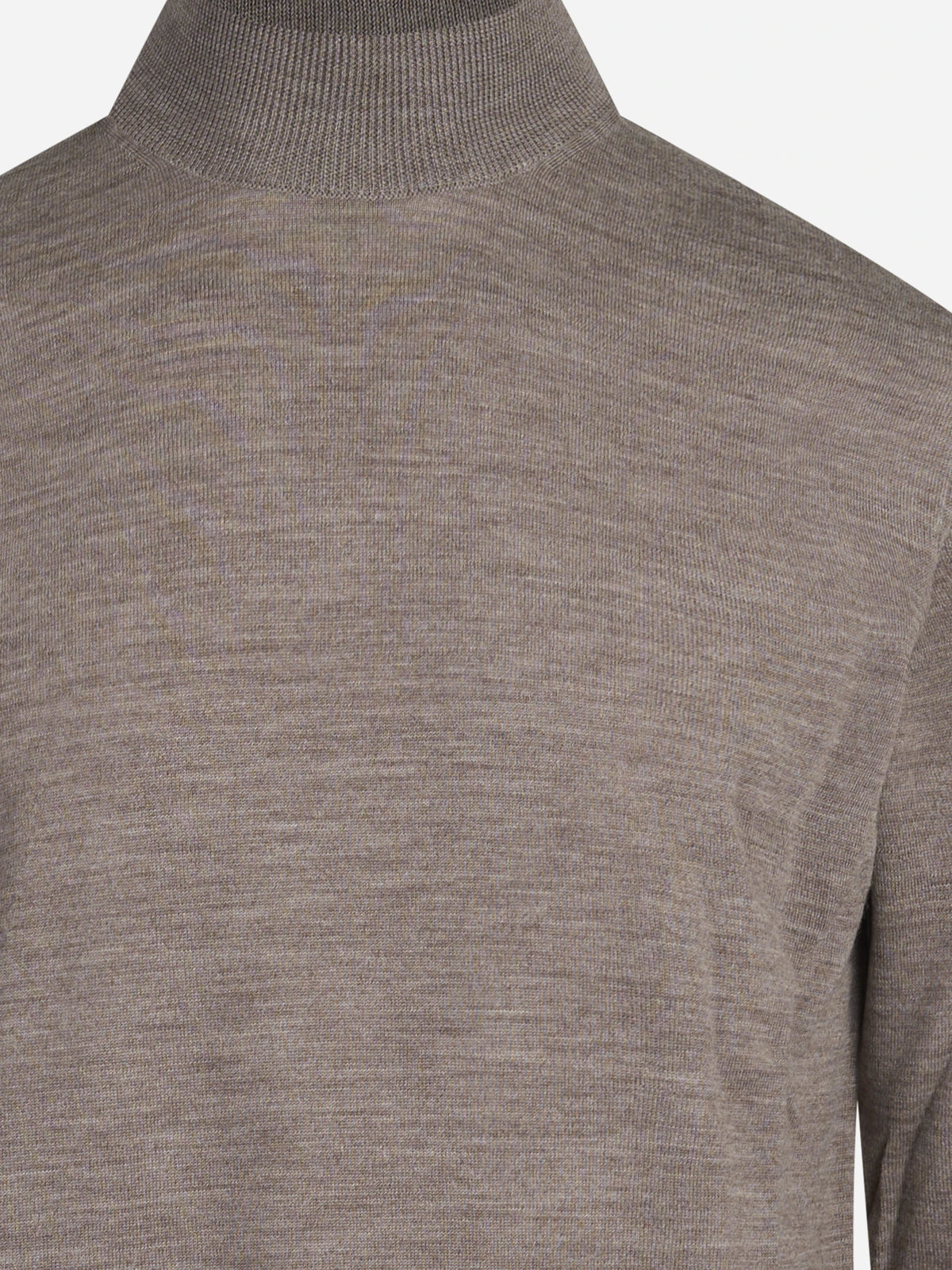 Lupetto in lana Merino beige - vista posteriore