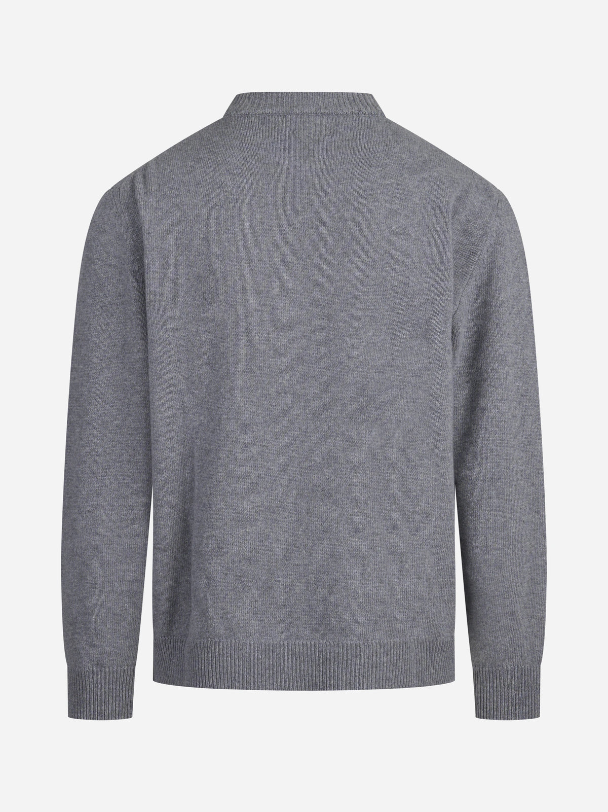 Maglia girocollo in lana e cashmere grigio - dettaglio del prodotto