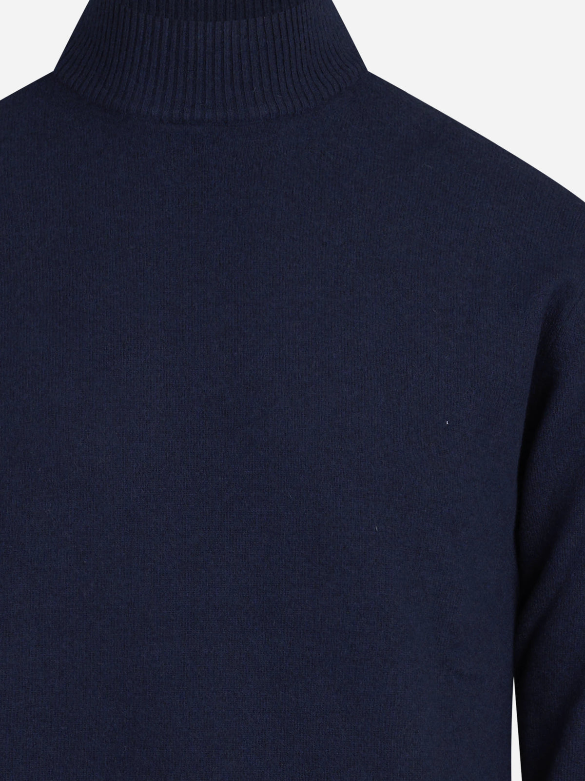 Lupetto in lana e cashmere blu - vista posteriore