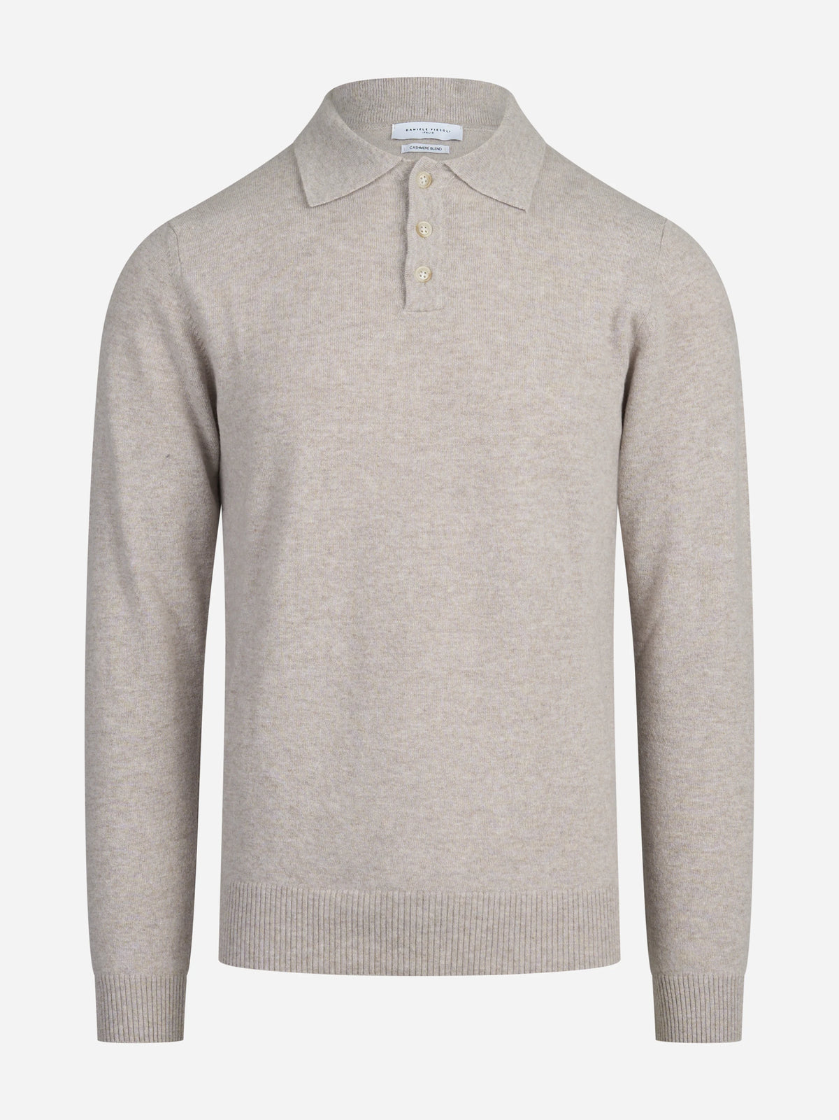 Polo in lana e cashmere grigio - vista frontale