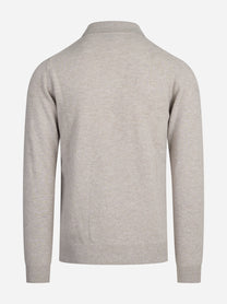 Polo in lana e cashmere grigio - dettaglio del prodotto
