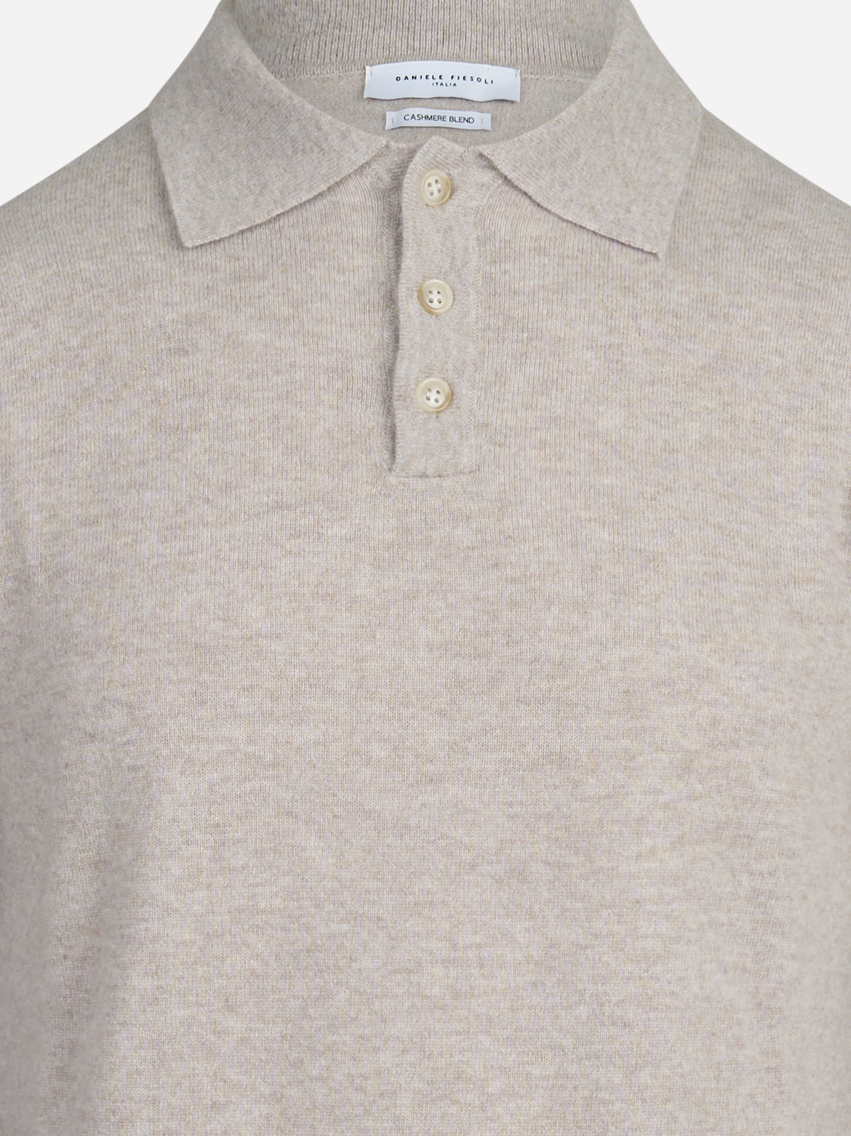 Polo in lana e cashmere grigio - vista posteriore