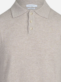 Polo in lana e cashmere grigio - vista posteriore