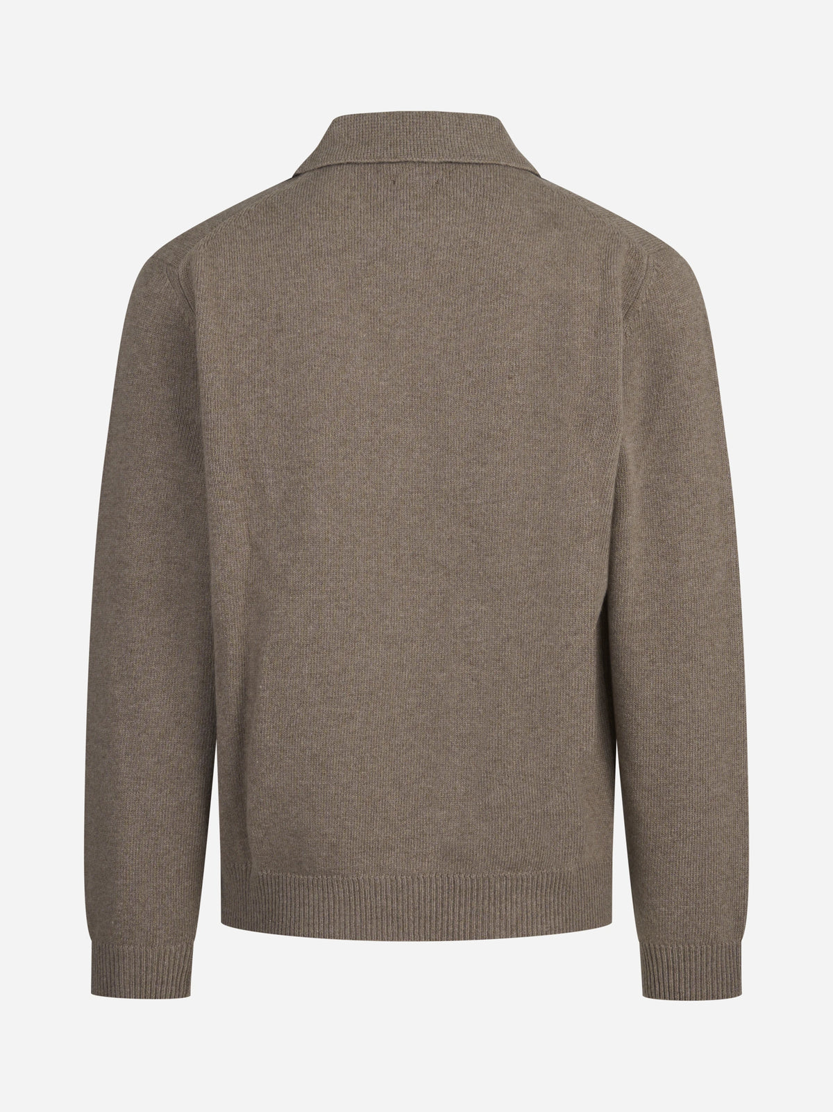 Polo skipper in lana e cashmere beige - dettaglio del prodotto