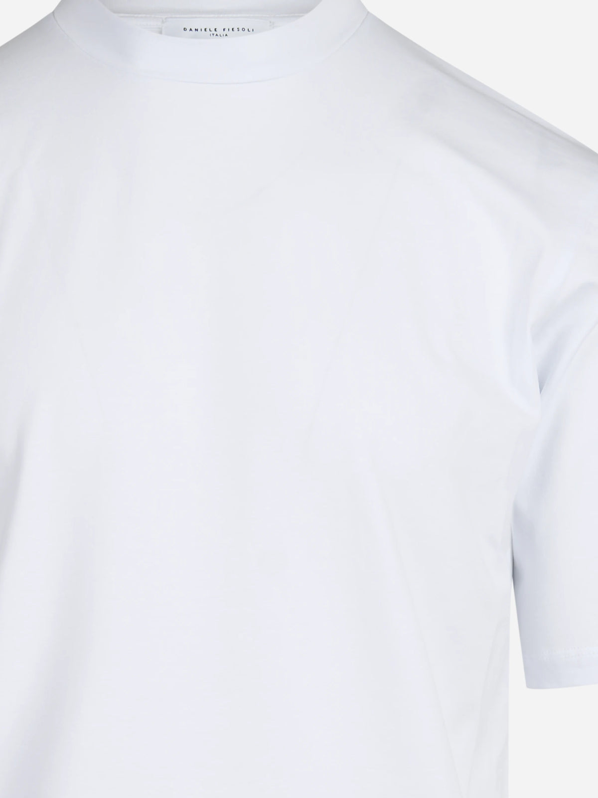 T-shirt girocollo in cotone stretch bianco - vista posteriore