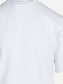 T-shirt girocollo in cotone stretch bianco - vista posteriore