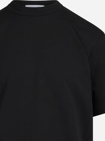 T-shirt girocollo in cotone stretch nero - vista posteriore