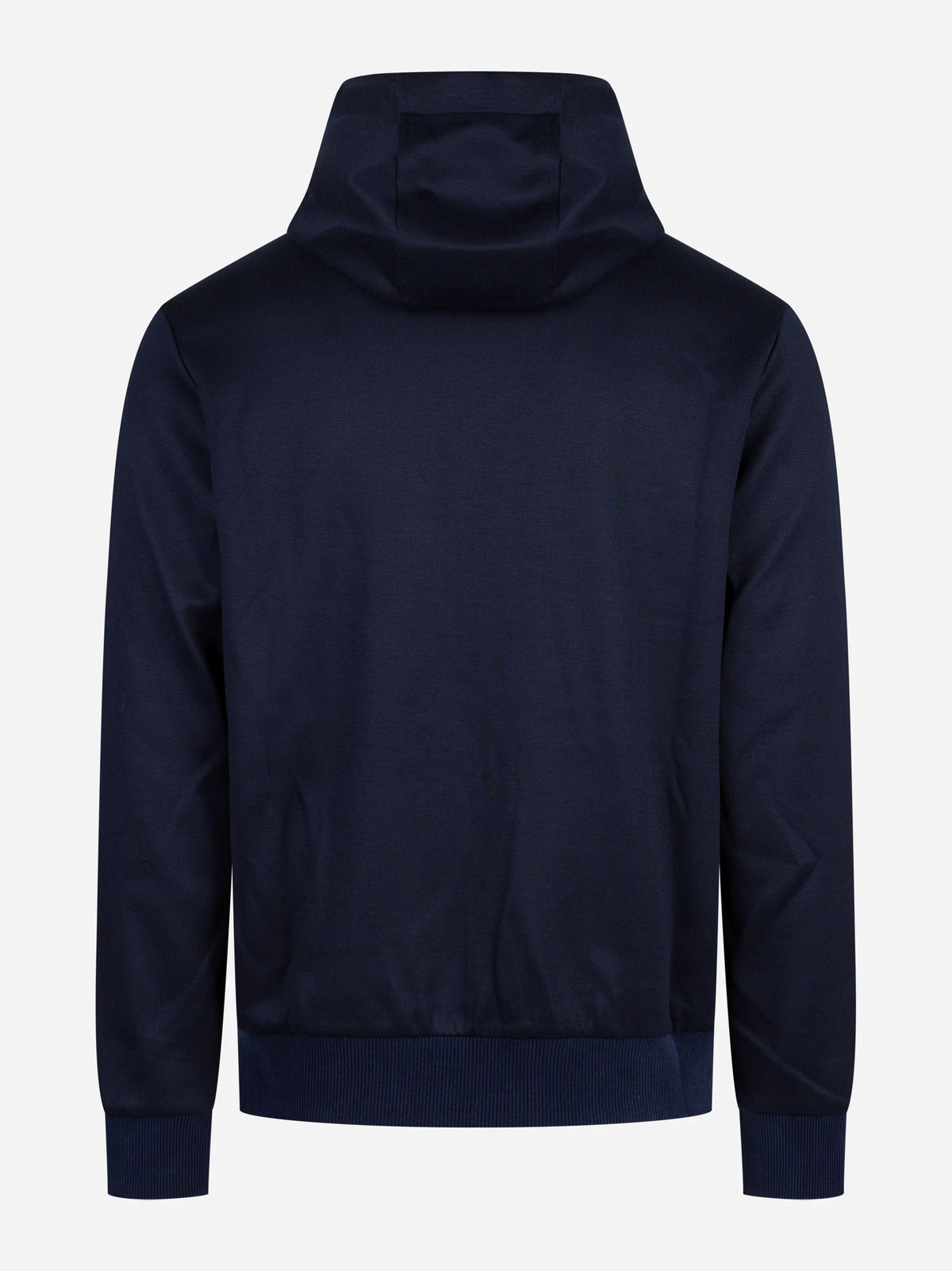 Felpa con cappuccio e zip blu DEVORE - vista posteriore