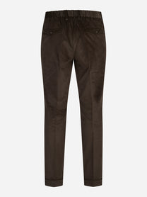 Pantaloni in velluto con vita elasticizzata testa di moro - vista posteriore