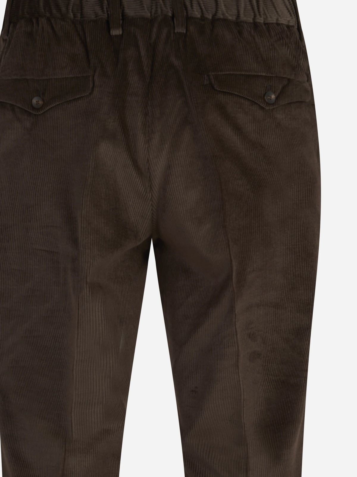 Pantaloni in velluto con vita elasticizzata testa di moro - dettaglio del prodotto