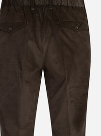 Pantaloni in velluto con vita elasticizzata testa di moro - dettaglio del prodotto