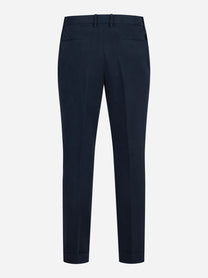 Pantaloni in cotone stretch blu - vista posteriore