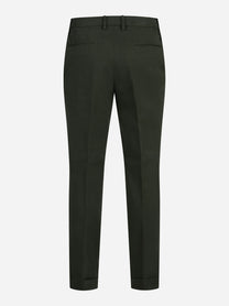 Pantaloni in cotone stretch verde - vista posteriore