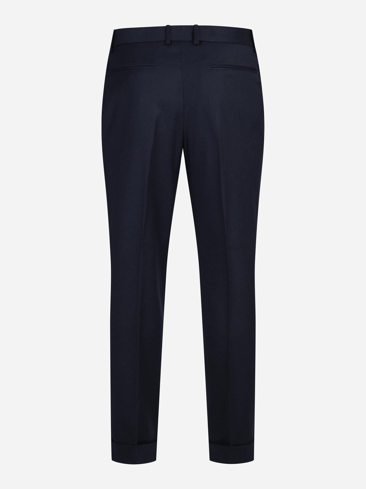 Pantaloni in lana e cashmere blu - vista posteriore