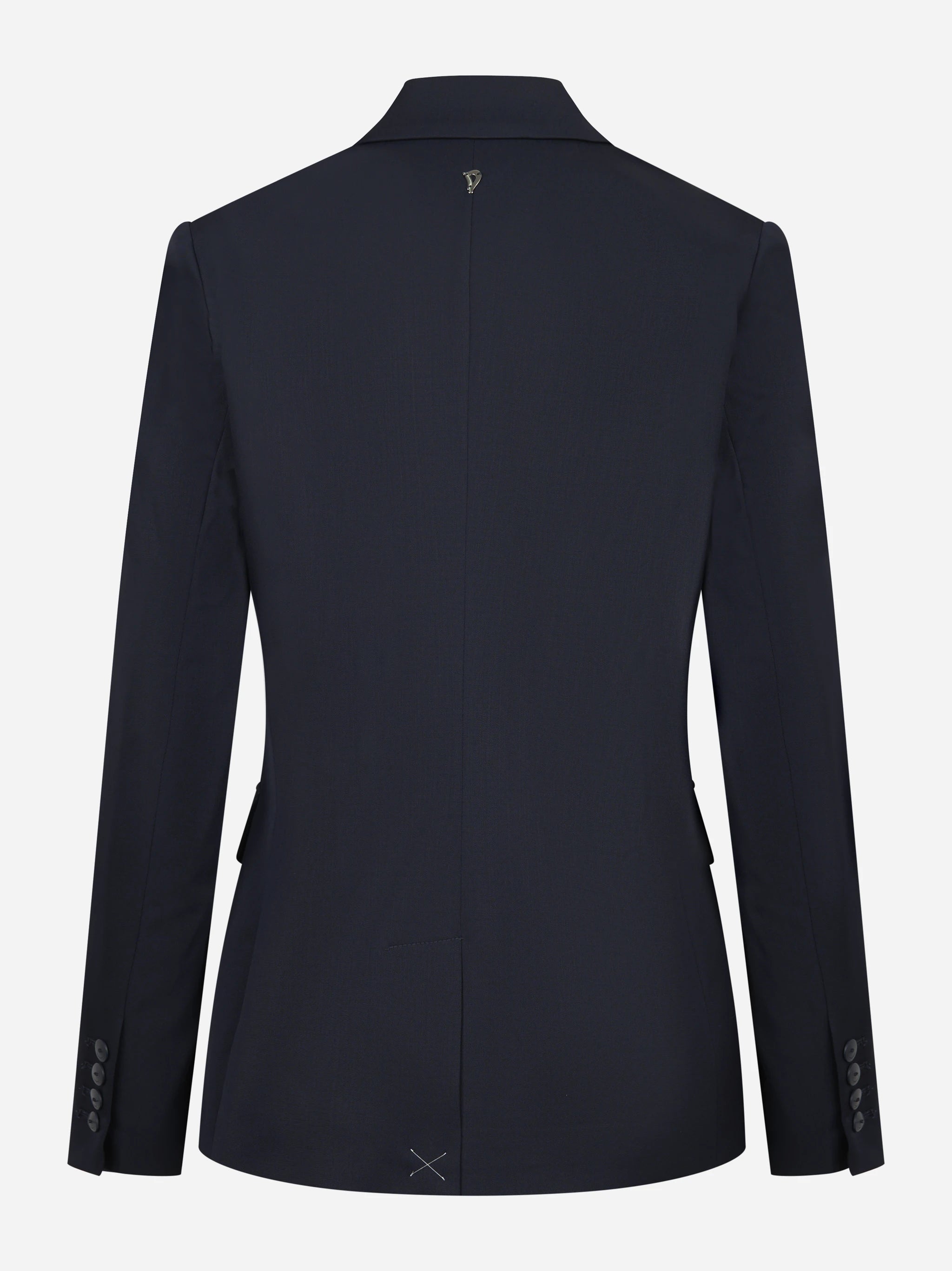 Blazer doppiopetto in gabardina di lana stretch blu