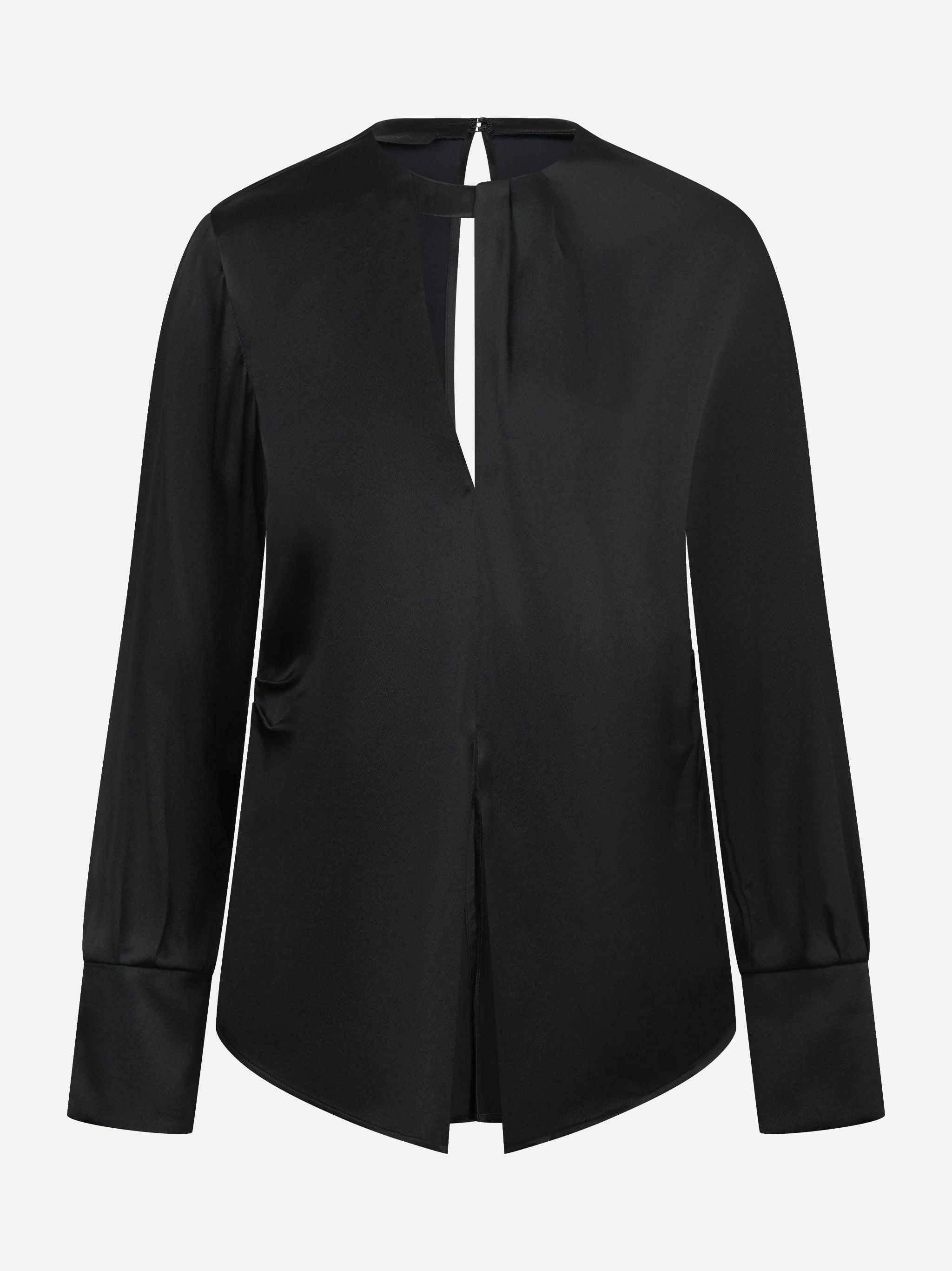 Camicia in misto seta nera