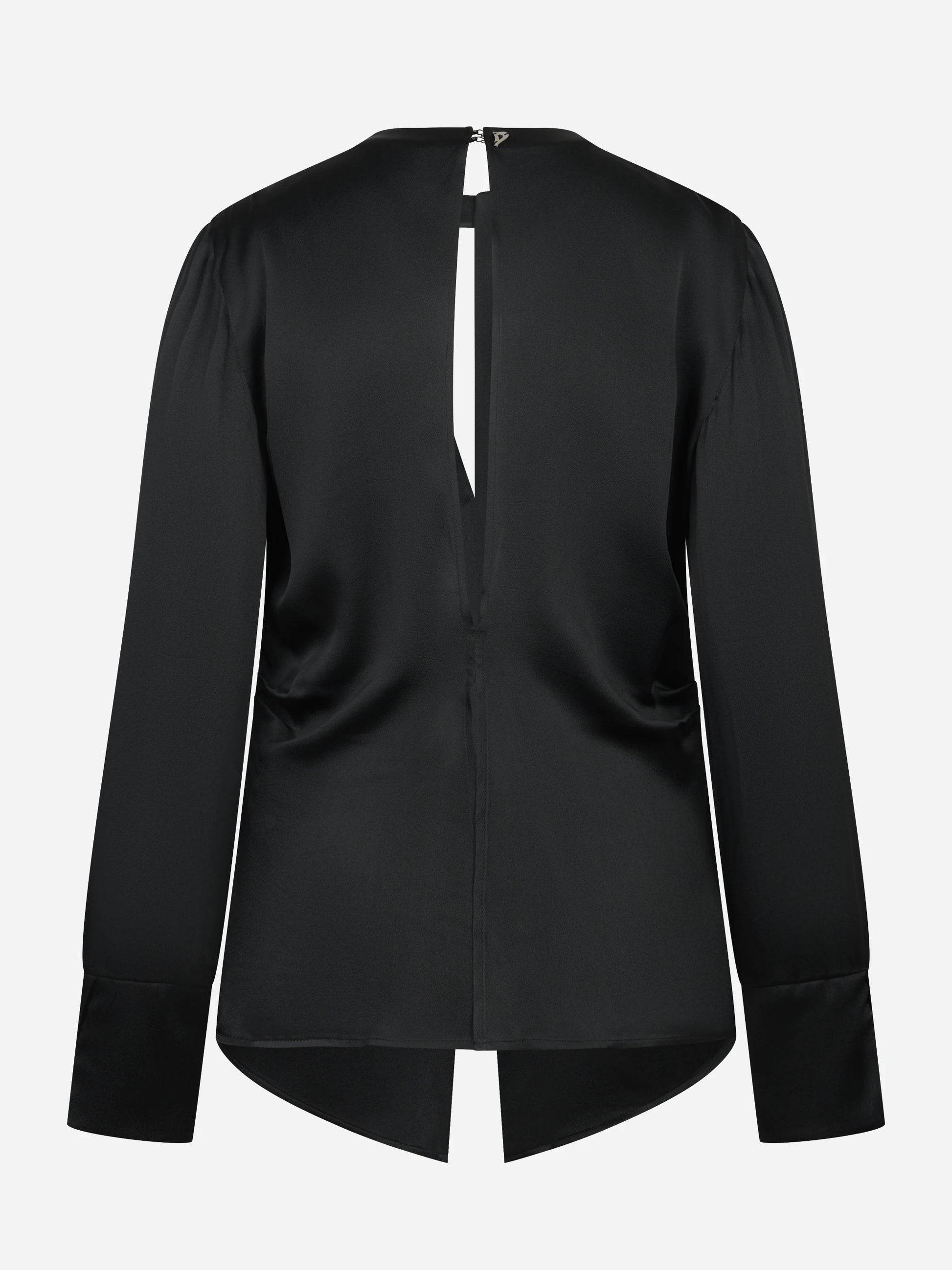 Camicia in misto seta nera