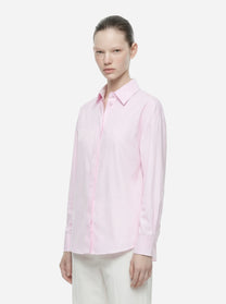 Camicia slim in cotone rosa