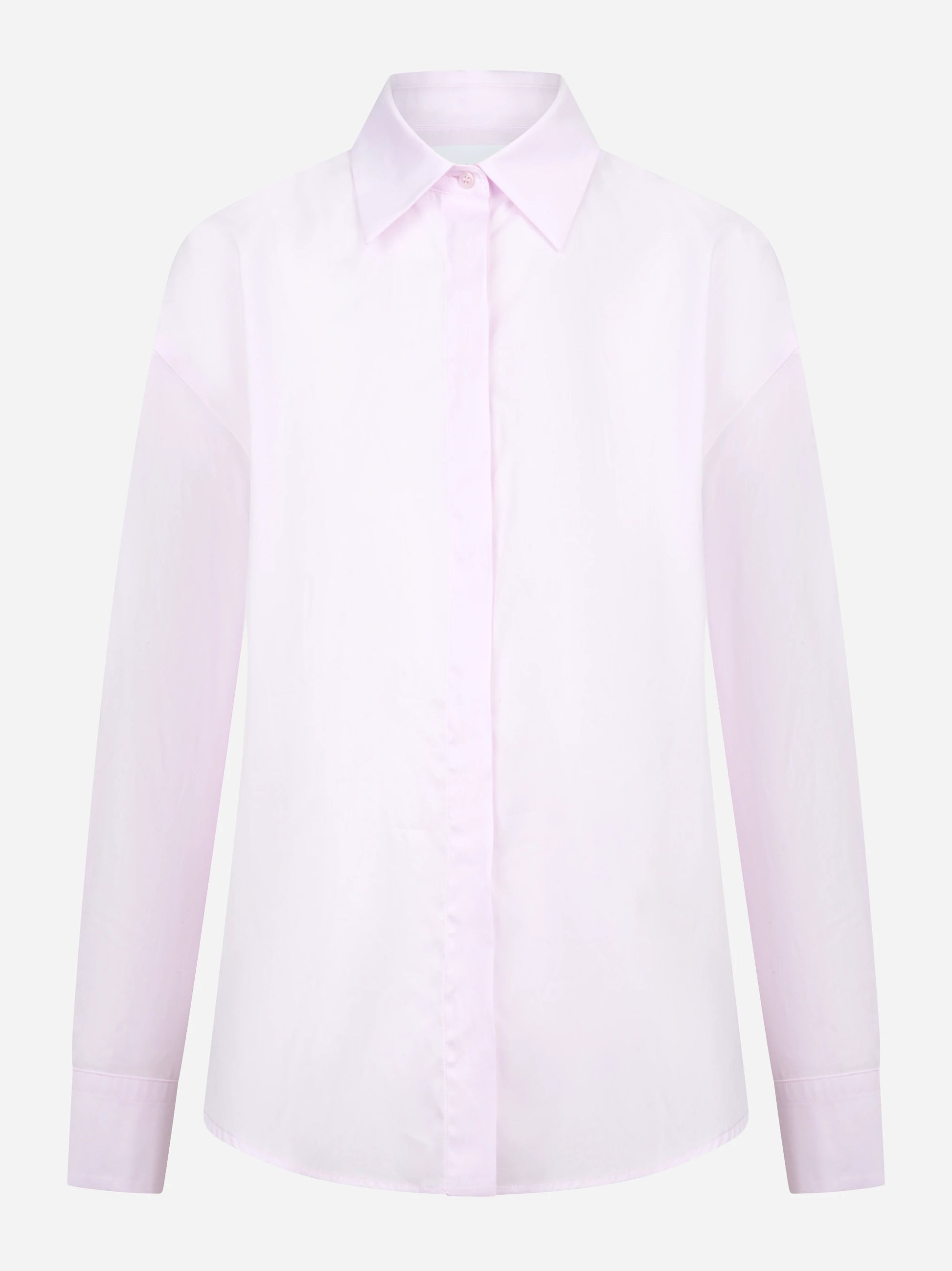 Camicia slim in cotone rosa