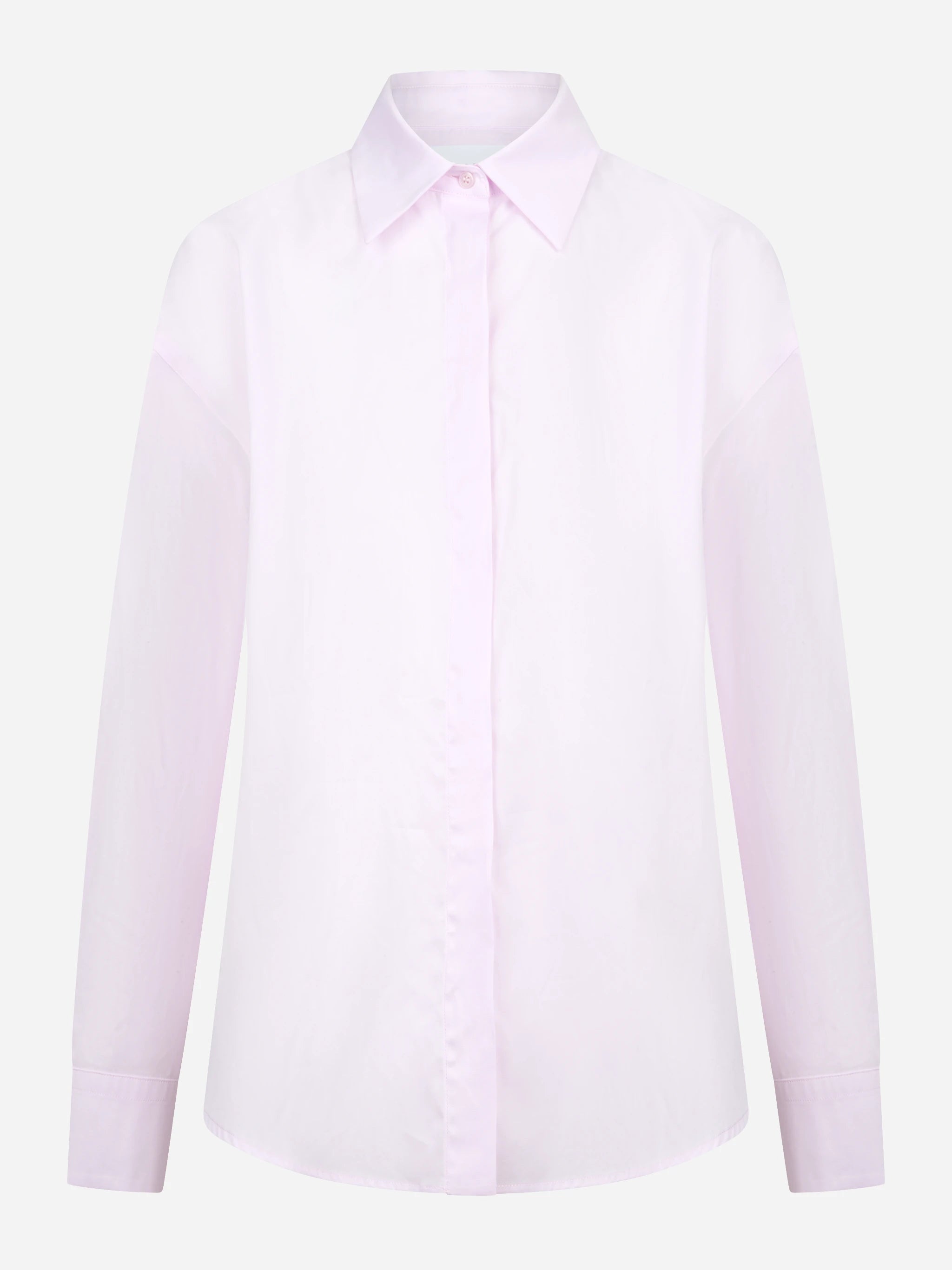 Camicia slim in cotone rosa