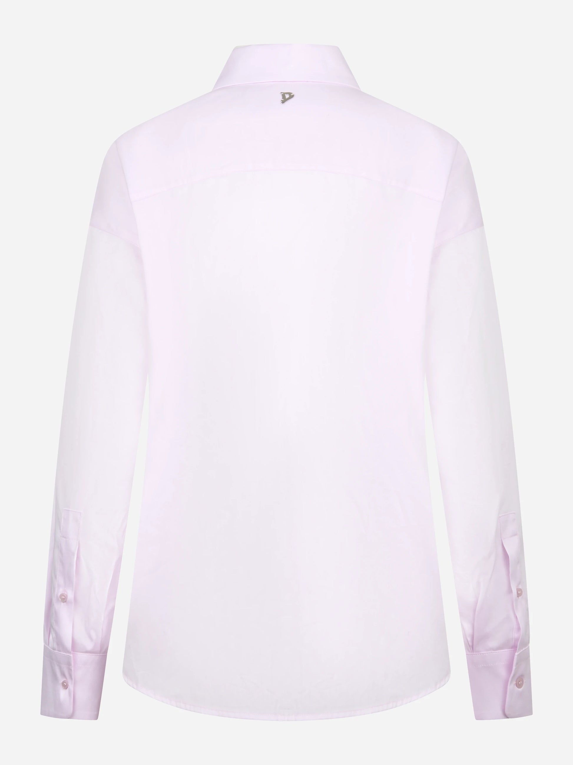 Camicia slim in cotone rosa