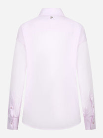 Camicia slim in cotone rosa