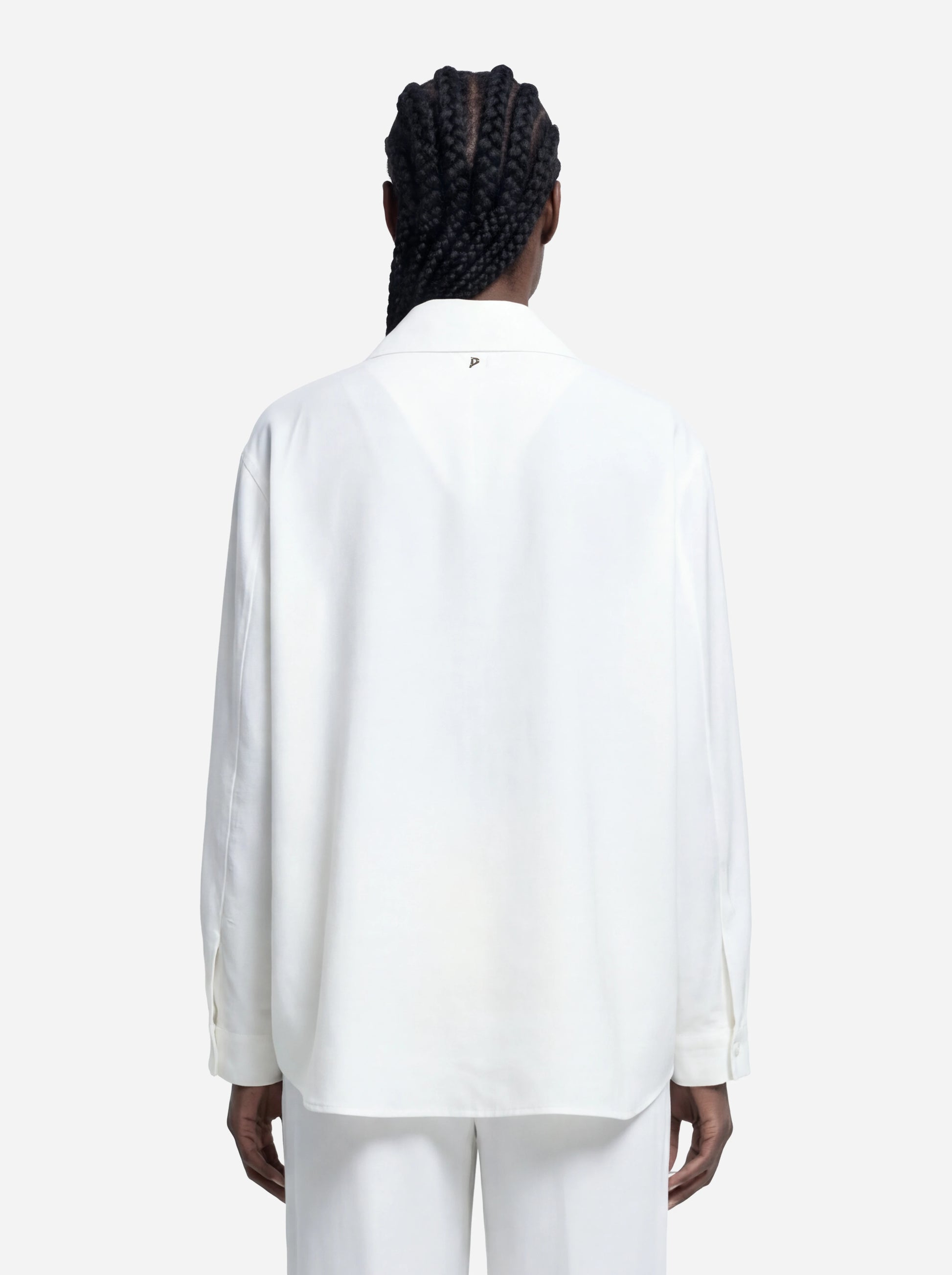 Overshirt in viscosa bianca