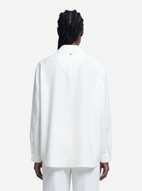 Overshirt in viscosa bianca