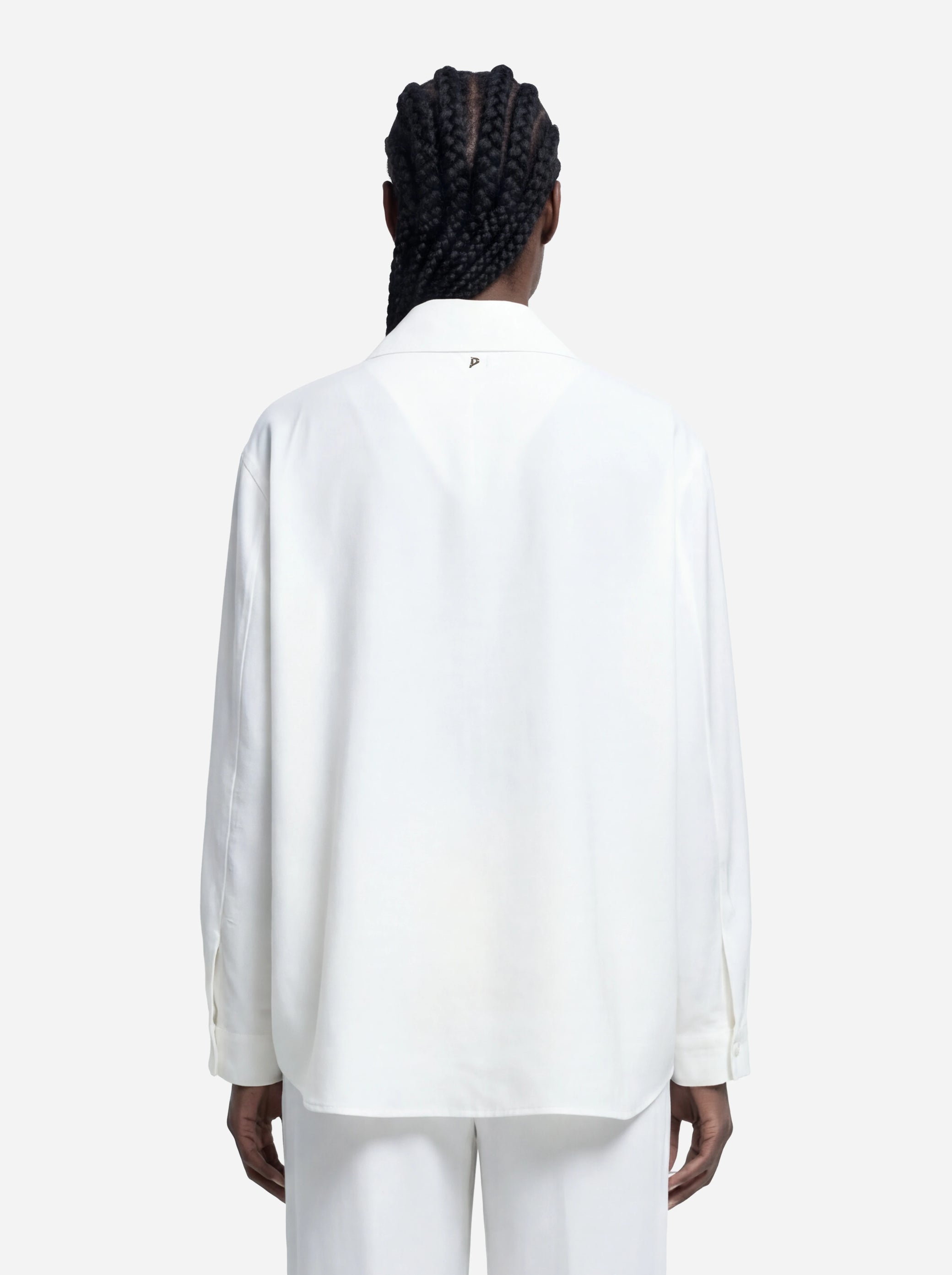 Overshirt in viscosa bianca