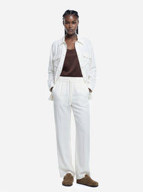 Overshirt in viscosa bianca