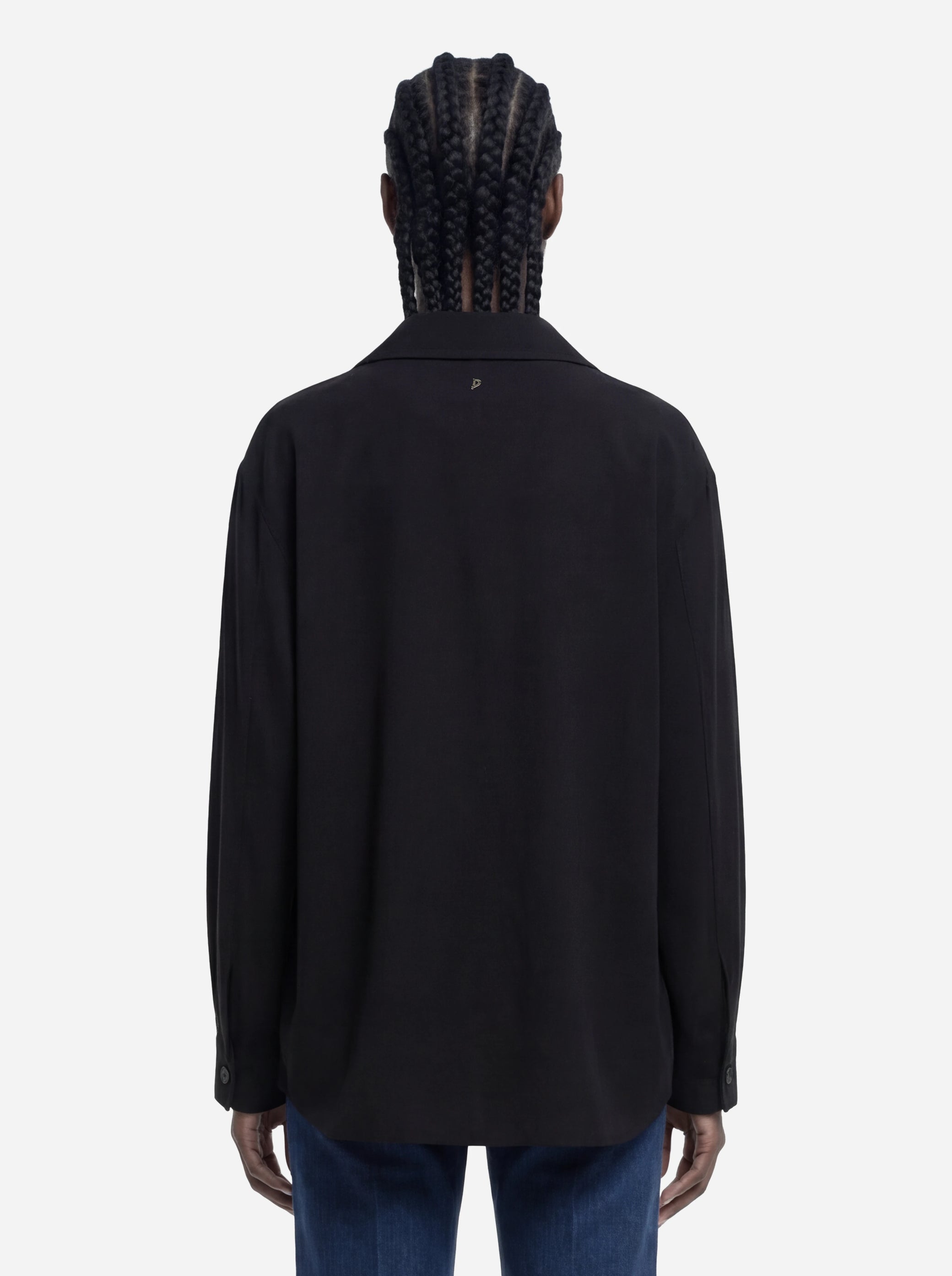 Camicia in viscosa nera