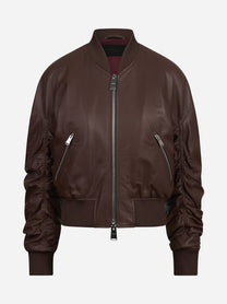 Bomber oversize in pelle di agnello DONDUP – immagine 1 di 3