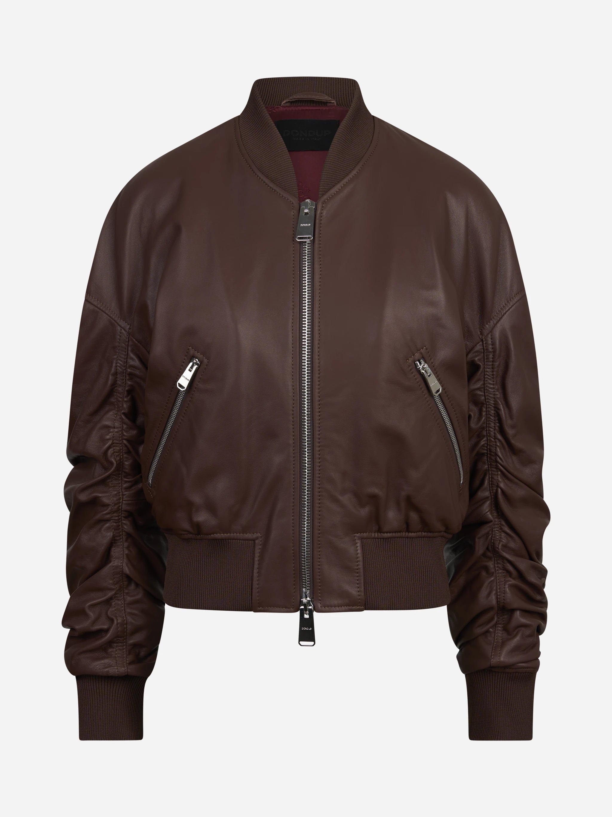 Bomber oversize in pelle di agnello DONDUP – immagine 1 di 3