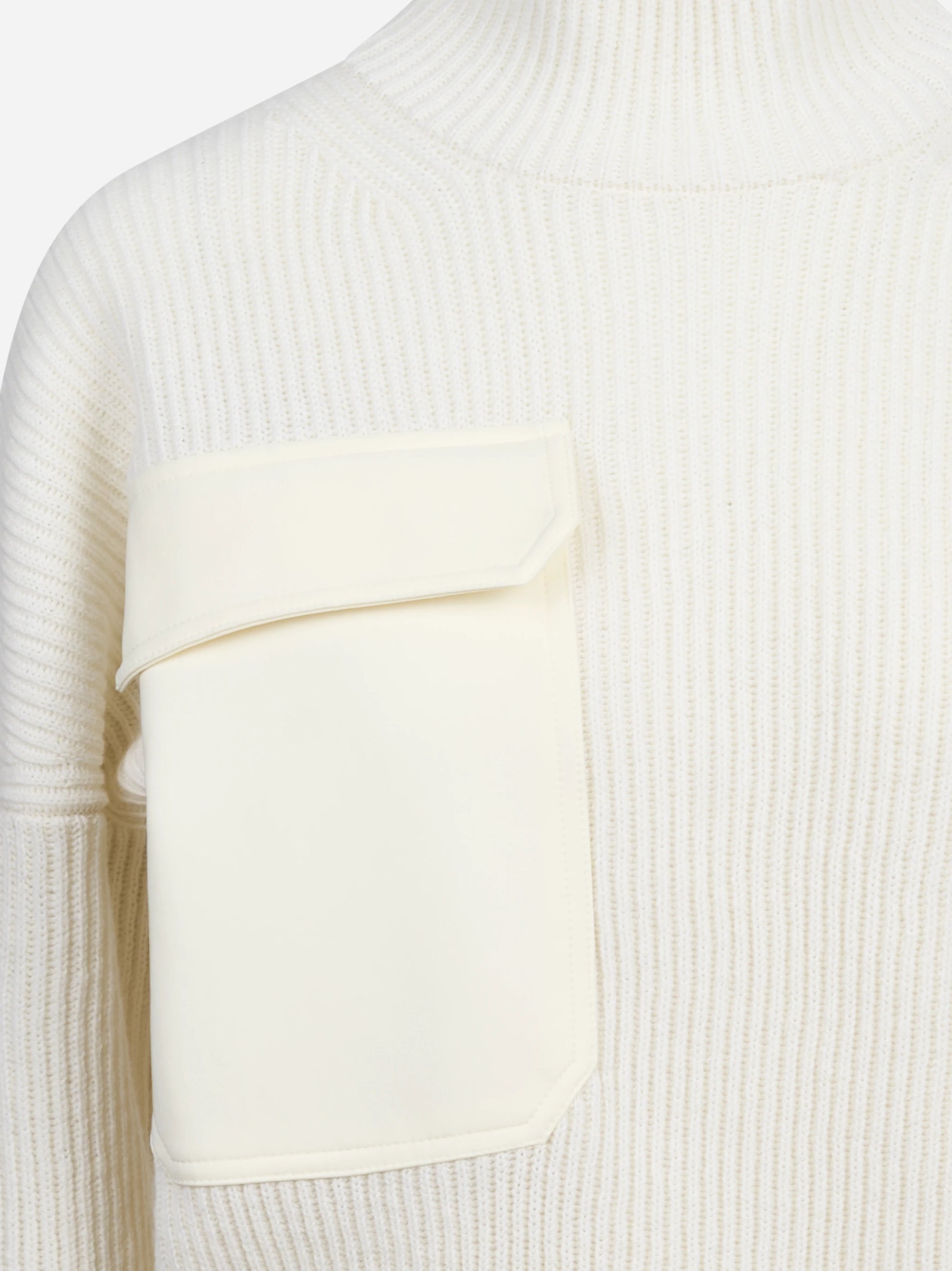 Maglia collo alto regular-fit bianca DONDUP – immagine 3 di 3
