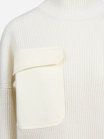 Maglia collo alto regular-fit bianca DONDUP – immagine 3 di 3