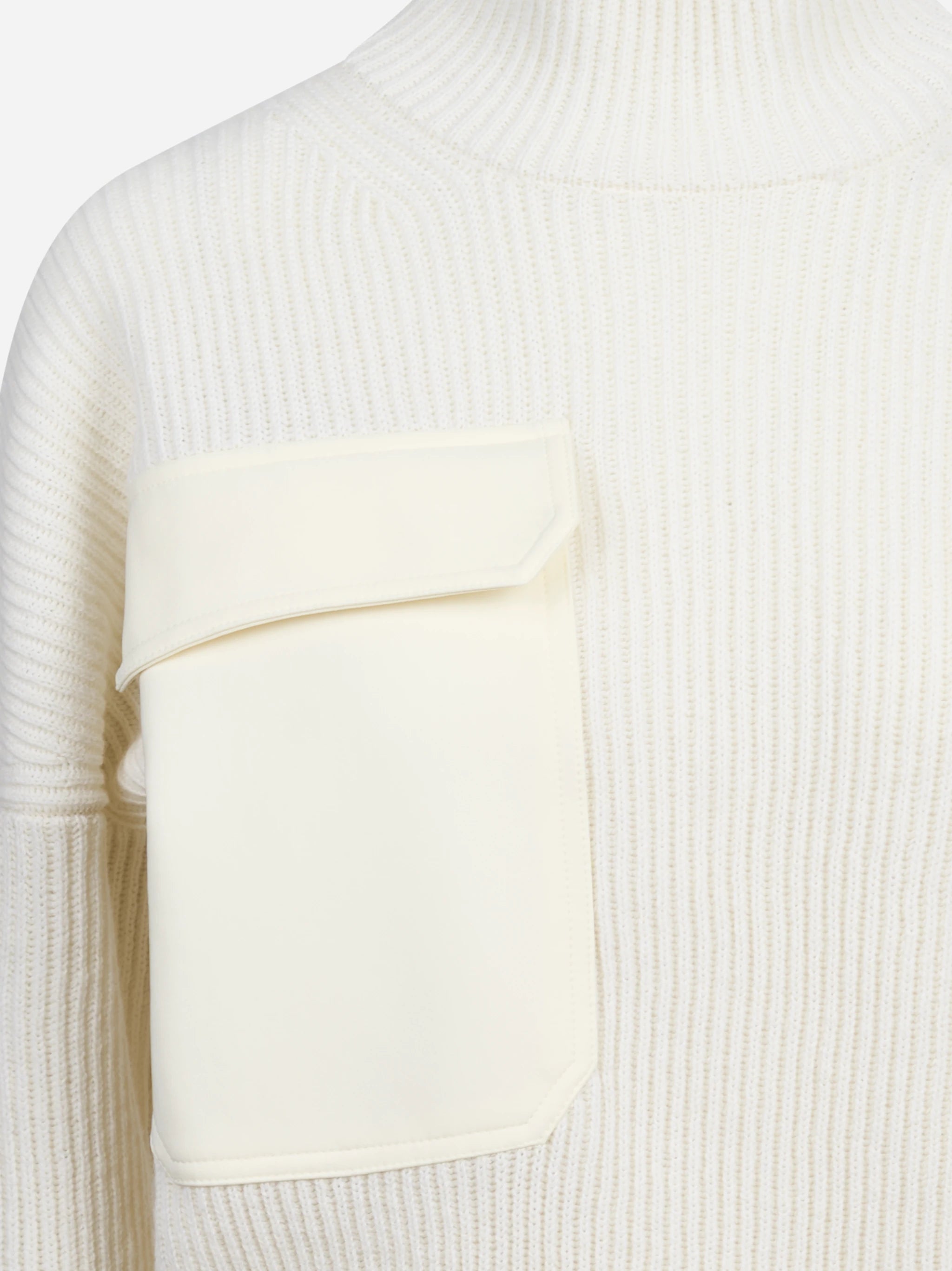 Maglia collo alto regular-fit bianca DONDUP – immagine 3 di 3