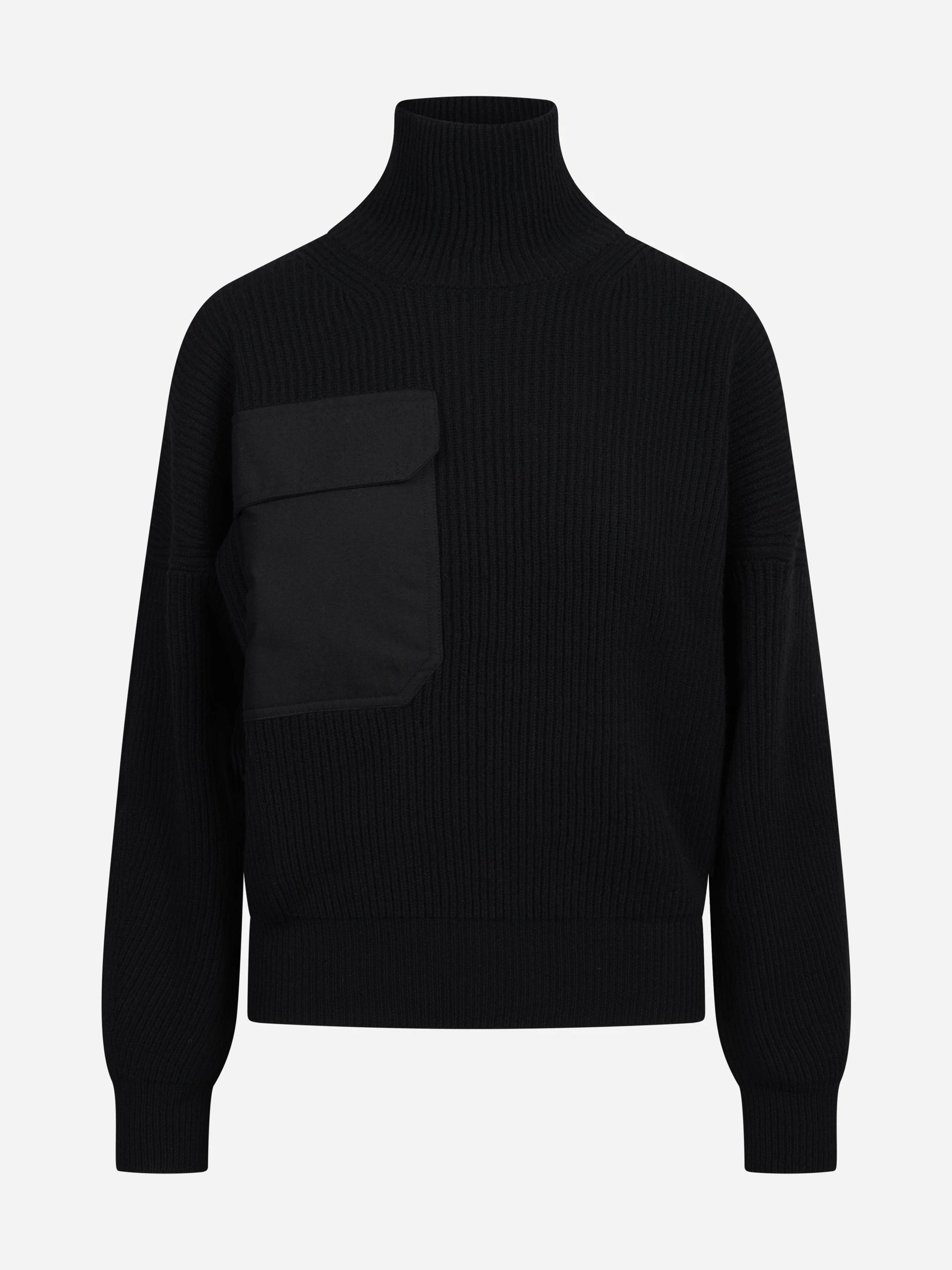 Maglia collo alto regular-fit nera DONDUP – immagine 1 di 3