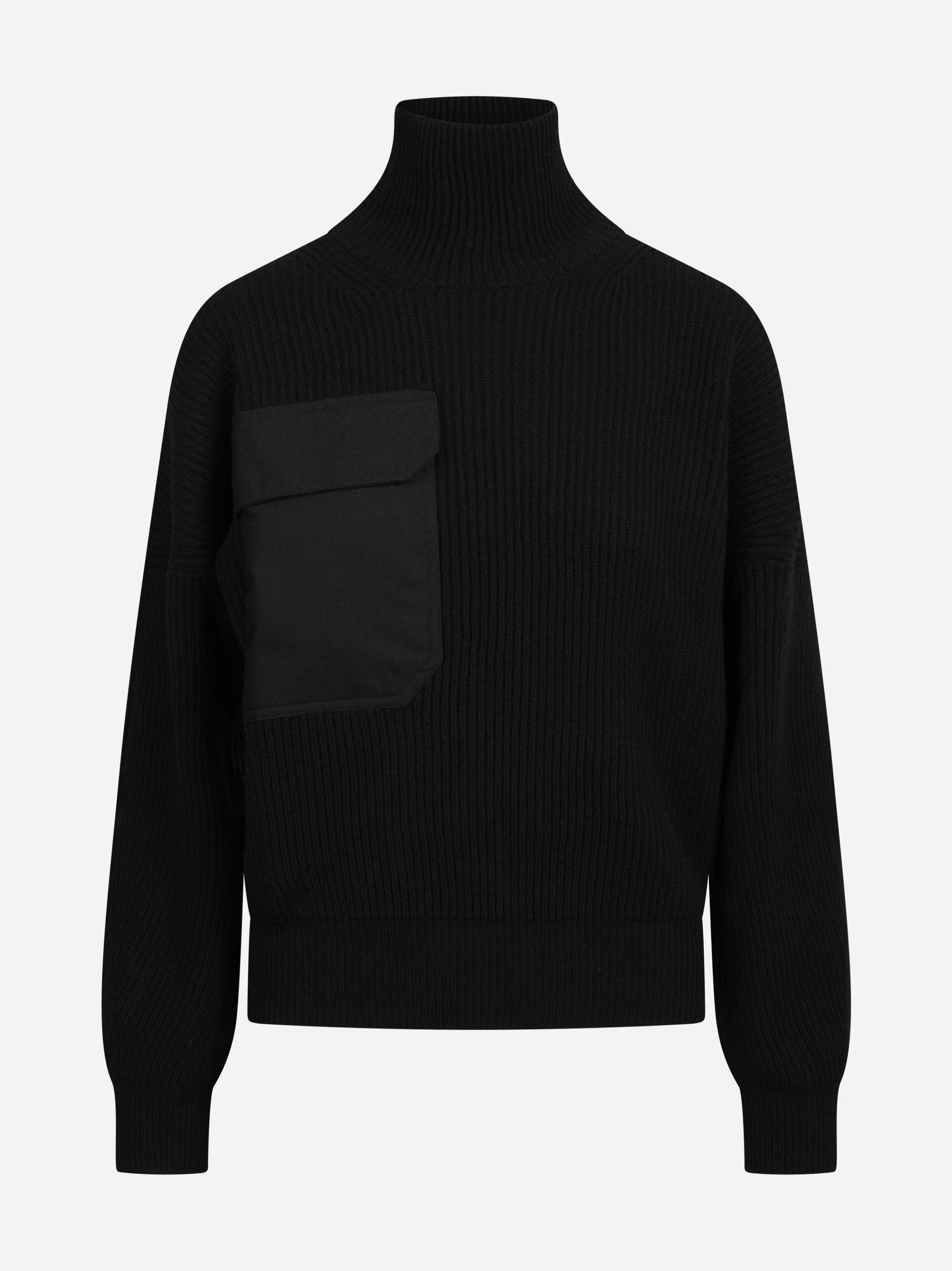 Maglia collo alto regular-fit nera DONDUP – immagine 1 di 3