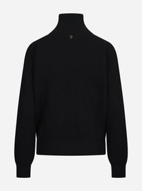Maglia collo alto regular-fit nera DONDUP – immagine 2 di 3