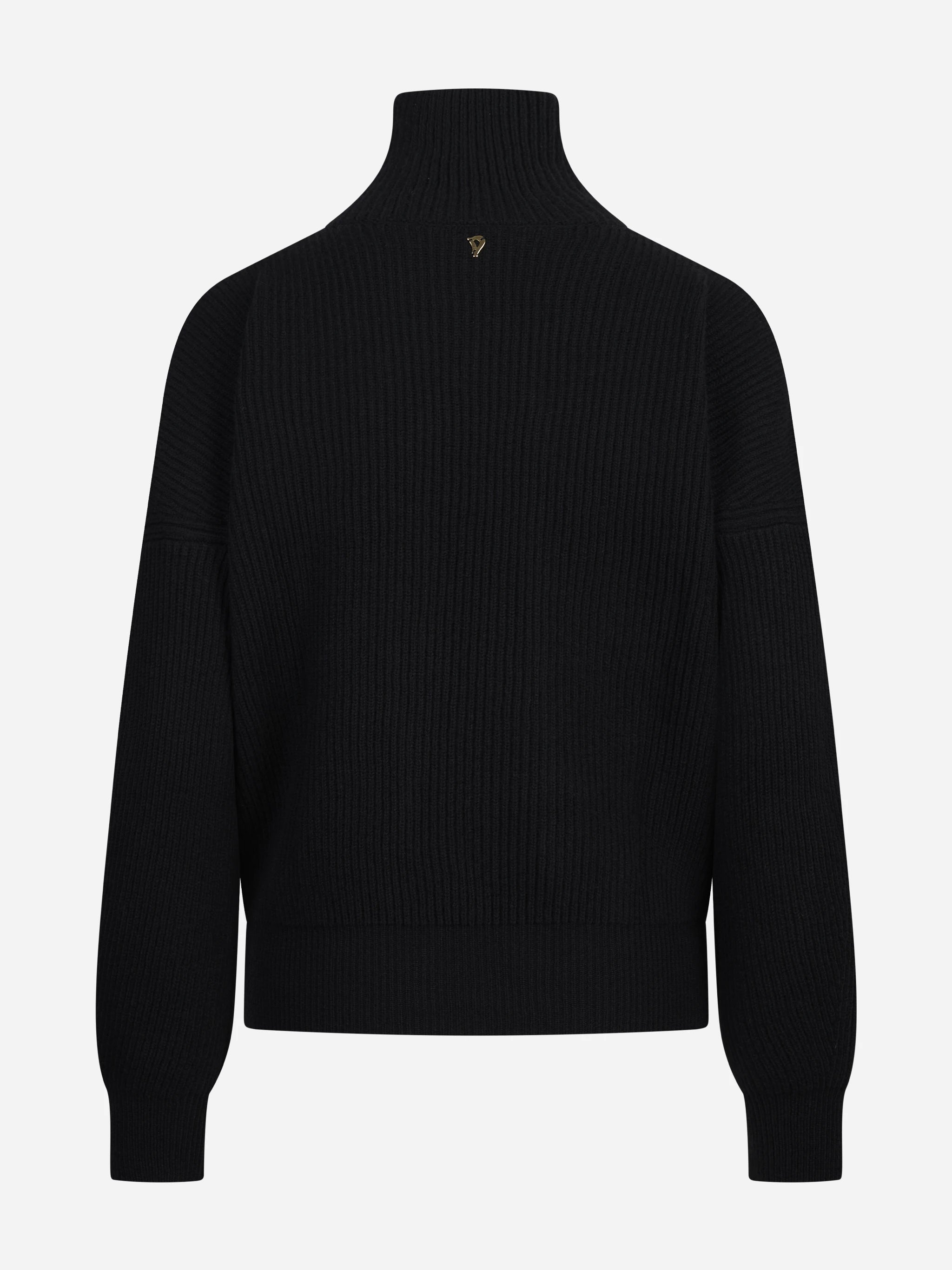 Maglia collo alto regular-fit nera DONDUP – immagine 2 di 3