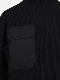 Maglia collo alto regular-fit nera DONDUP – immagine 3 di 3